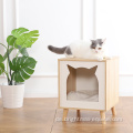 Big Sale Cat Holzmöbel Katzenhaus mit abnehmbarem Katzenbett